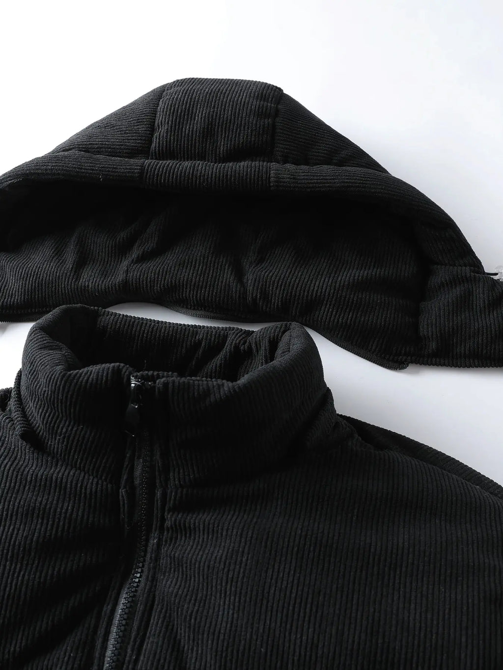 Men'S Winter Thickened Cotton Jacket, Hooded Patchwork Coat, Warm Casual Simple Style Outerwear, Men'S Winter Clothing, Winter Fashion Clothing